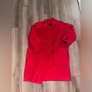 EUC Lorne red wool cashmere coat